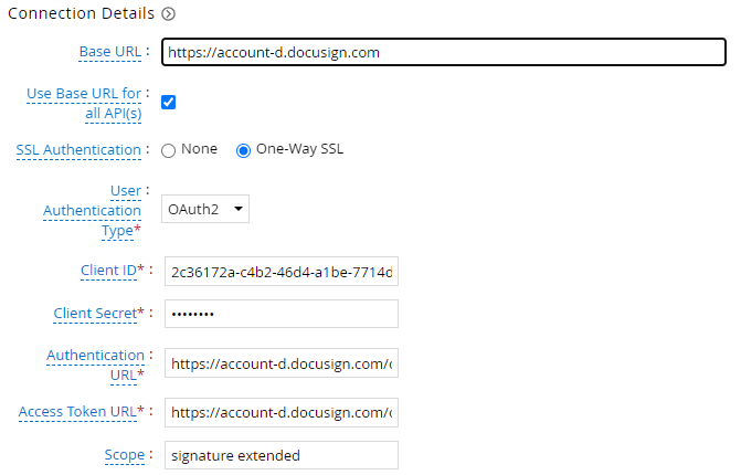 OAuth2 config