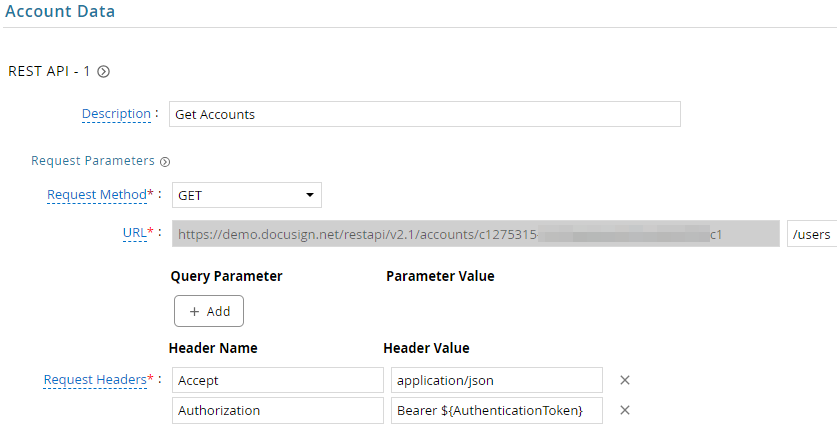 Account data 1