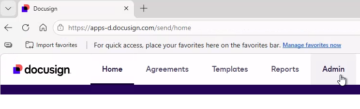 Admin console