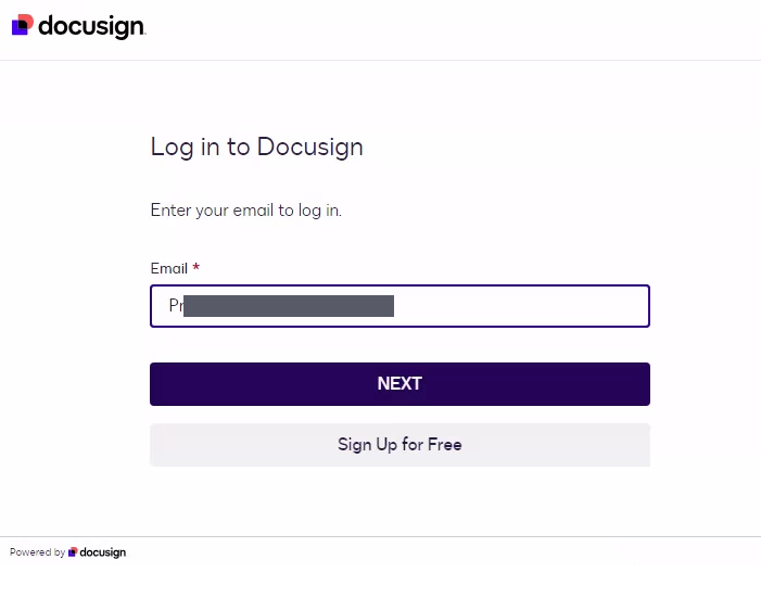DocuSign login